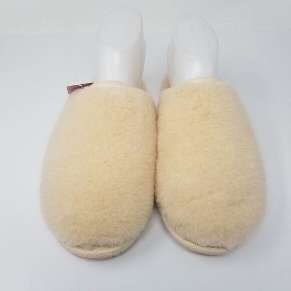 NWT IVORY SOFT WOOL BLEND SLIP ON HOUSESHOES. SIZES 6, 10, 11. - Picture 2 of 14